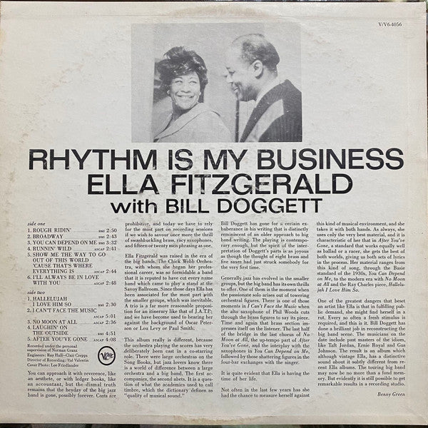 Ella Fitzgerald, Bill Doggett : Rhythm Is My Business (LP,Mono)