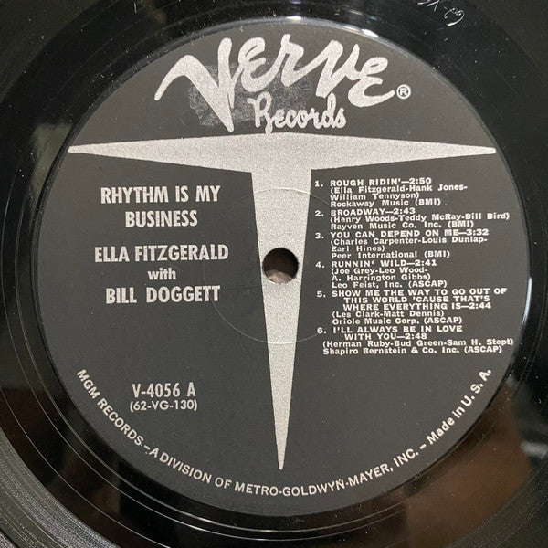 Ella Fitzgerald, Bill Doggett : Rhythm Is My Business (LP,Mono)