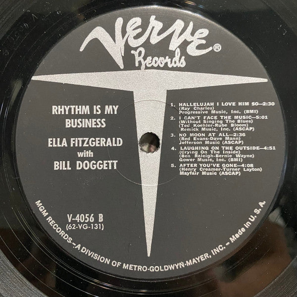 Ella Fitzgerald, Bill Doggett : Rhythm Is My Business (LP,Mono)