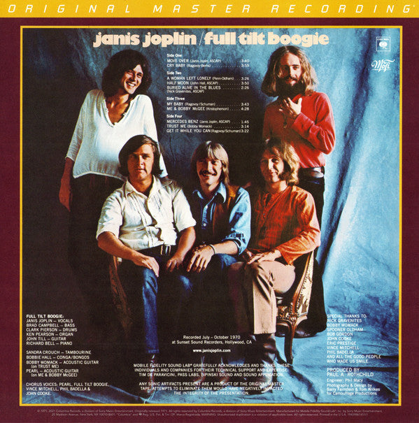Janis Joplin : Pearl (12",45 RPM,Album,Limited Edition,Numbered,Reissue,Remastered,Special Edition)