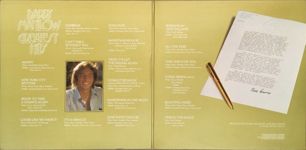 Barry Manilow : Greatest Hits (LP,Compilation,Repress)