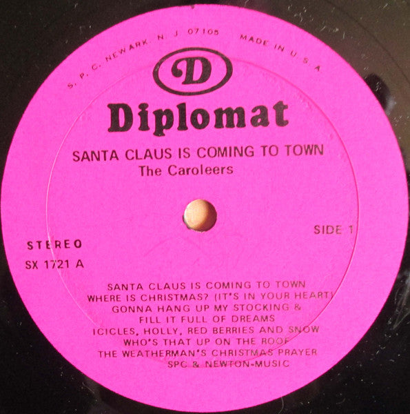 Caroleers, The : Santa Claus Is Coming To Town (LP,Album,Stereo)