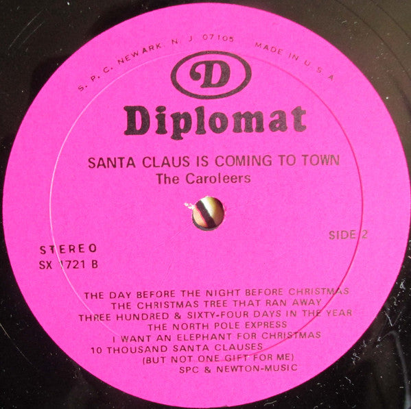 Caroleers, The : Santa Claus Is Coming To Town (LP,Album,Stereo)