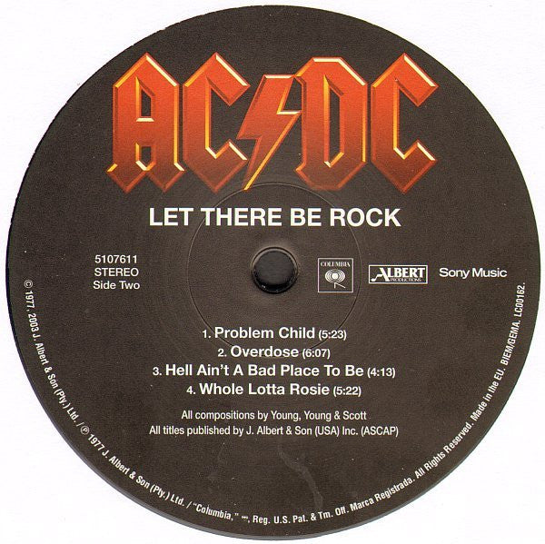AC/DC : Let There Be Rock (LP,Album,Reissue,Remastered,Stereo)