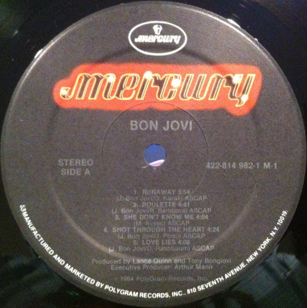 Bon Jovi : Bon Jovi (LP,Album,Stereo)