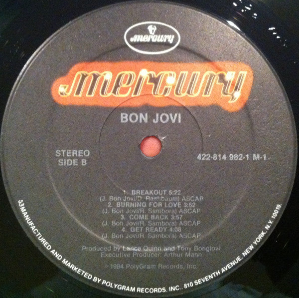 Bon Jovi : Bon Jovi (LP,Album,Stereo)