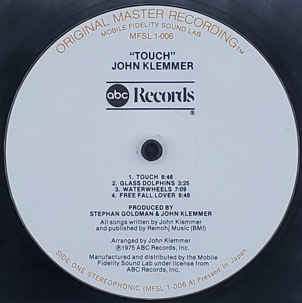 John Klemmer : Touch (LP,Album,Limited Edition,Reissue,Remastered)