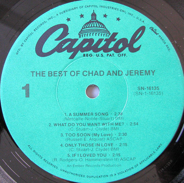 Chad & Jeremy : The Best Of Chad & Jeremy (LP,Compilation,Reissue)