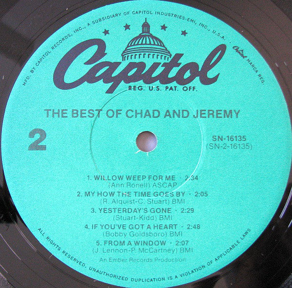 Chad & Jeremy : The Best Of Chad & Jeremy (LP,Compilation,Reissue)