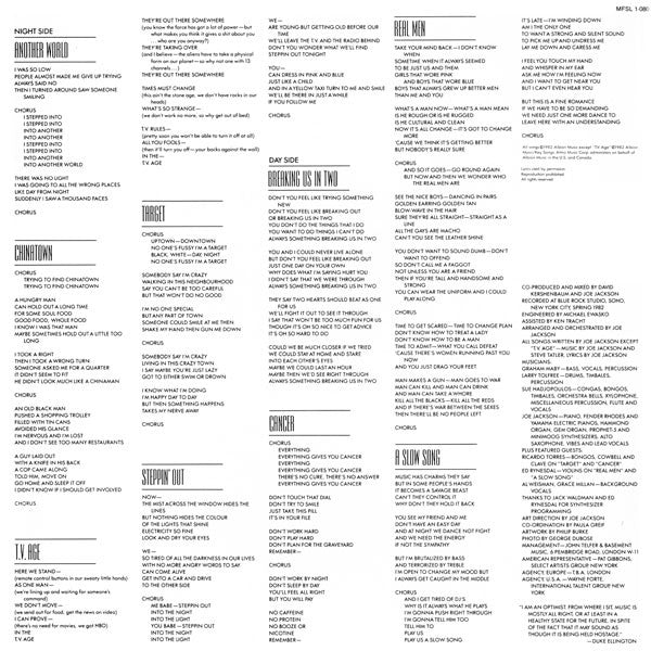 Joe Jackson : Night And Day (LP,Album,Limited Edition,Misprint,Remastered)