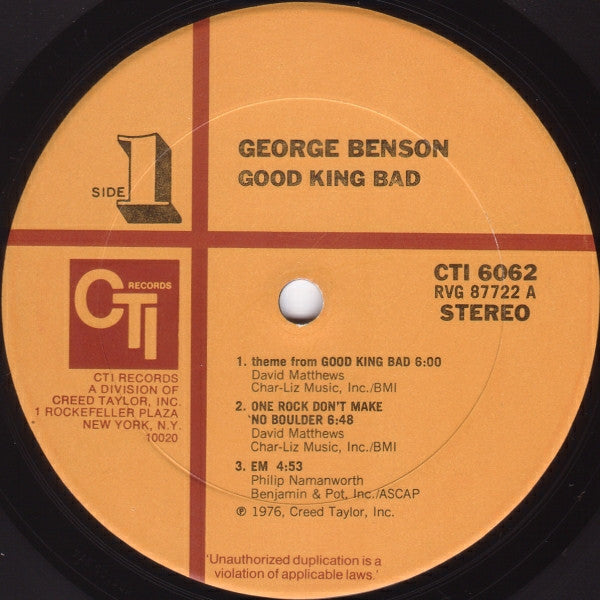 George Benson : Good King Bad (LP,Album)