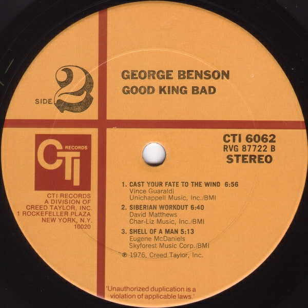 George Benson : Good King Bad (LP,Album)