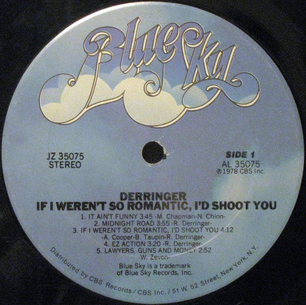 Derringer (2) : If I Weren't So Romantic, I'd Shoot You (LP,Album)