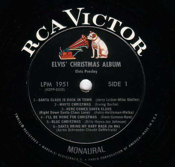 Elvis Presley : Elvis' Christmas Album (LP,Album,Mono,Reissue)