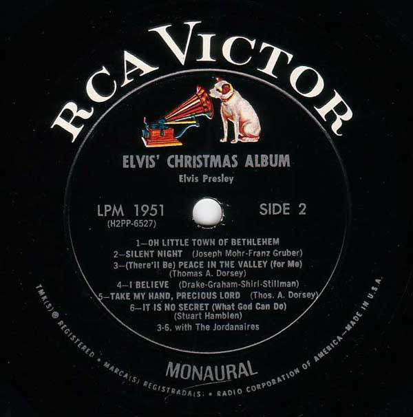Elvis Presley : Elvis' Christmas Album (LP,Album,Mono,Reissue)