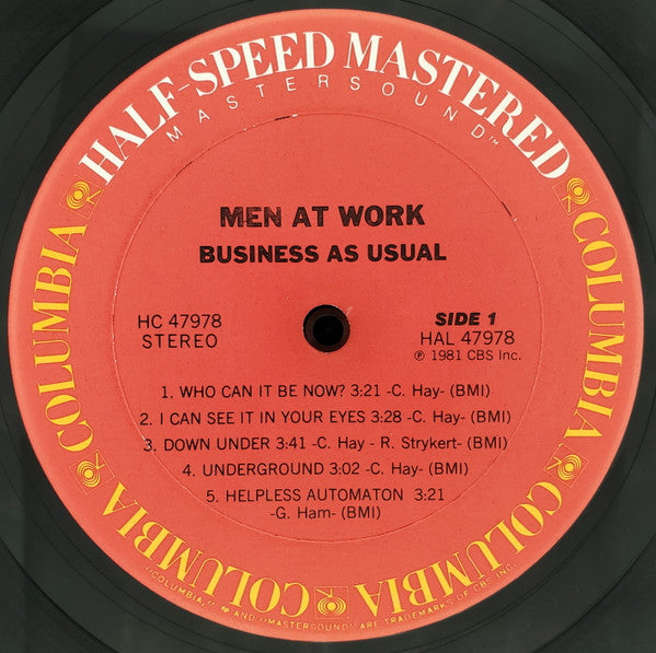 Men At Work : Business As Usual (LP,Album,Stereo)