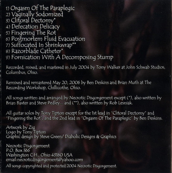 Necrotic Disgorgement : Suffocated In Shrinkwrap (Album,Reissue,Remastered)