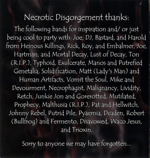 Necrotic Disgorgement : Suffocated In Shrinkwrap (Album,Reissue,Remastered)