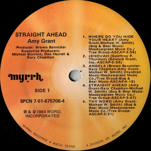 Amy Grant : Straight Ahead (LP,Album)