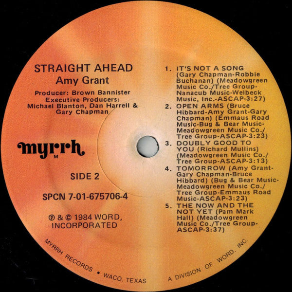 Amy Grant : Straight Ahead (LP,Album)