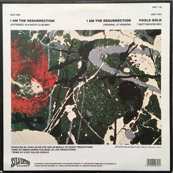 Stone Roses, The : I Am The Resurrection (12",33 ⅓ RPM,Single)