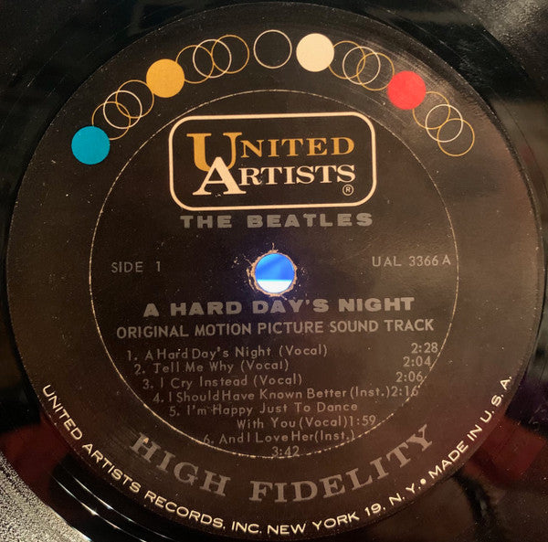 Beatles, The : A Hard Day's Night (Original Motion Picture Sound Track) (LP,Album,Mono)