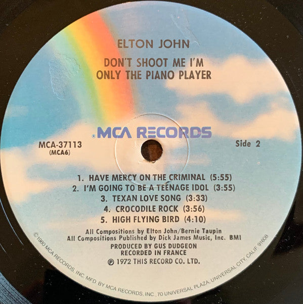 Elton John : Don't Shoot Me I'm Only The Piano Player (LP,Album,Reissue)