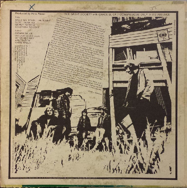 Great Society, The With Grace Slick : Conspicuous Only In Its Absence (LP,Album,Stereo)