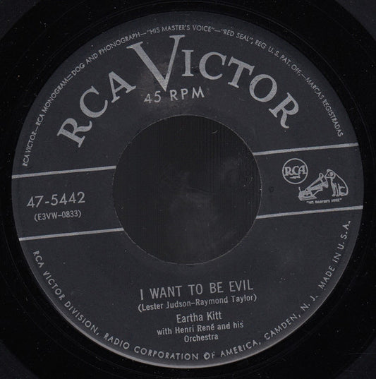 Eartha Kitt With Henri René And His Orchestra : I Want To Be Evil / Annie Doesn't Live Here Anymore (7",45 RPM,Single)