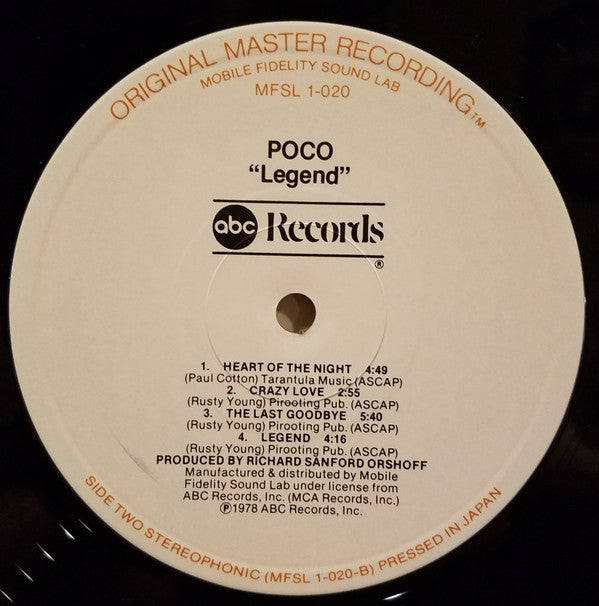 Poco (3) : Legend (LP,Album,Limited Edition,Remastered,Stereo)