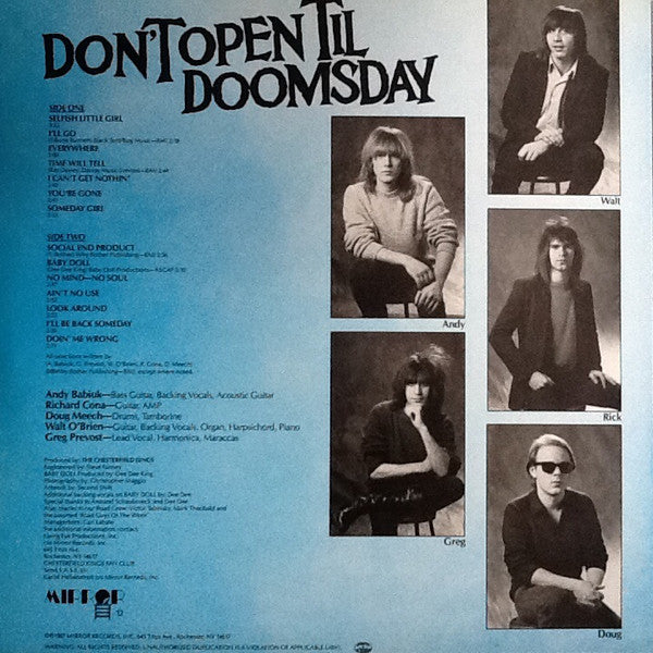 Chesterfield Kings, The : Don't Open Til Doomsday (LP,Album)