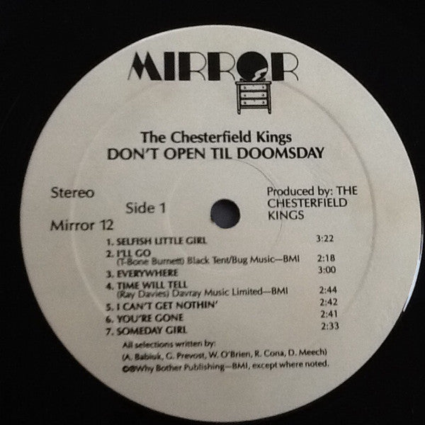 Chesterfield Kings, The : Don't Open Til Doomsday (LP,Album)