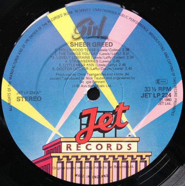 Girl (2) : Sheer Greed (LP,Album)