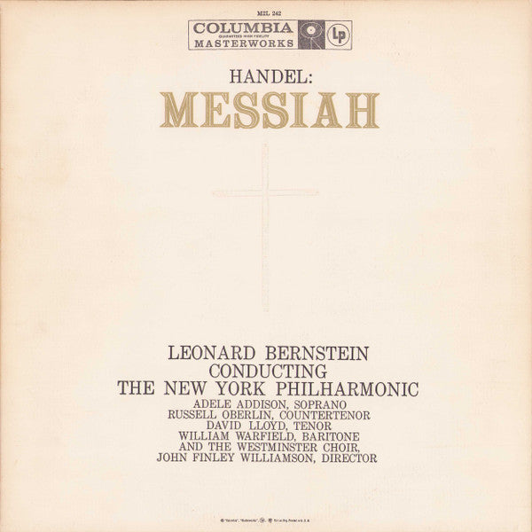 Georg Friedrich Händel, Leonard Bernstein, New York Philharmonic Orchestra, The : Messiah (LP,Mono)