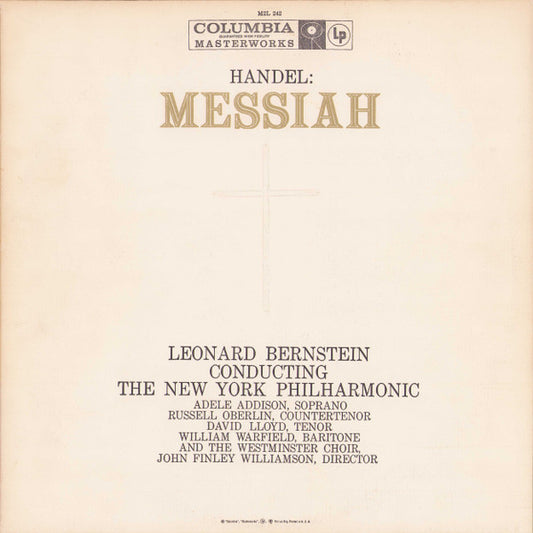 Georg Friedrich Händel, Leonard Bernstein, New York Philharmonic Orchestra, The : Messiah (LP,Mono)