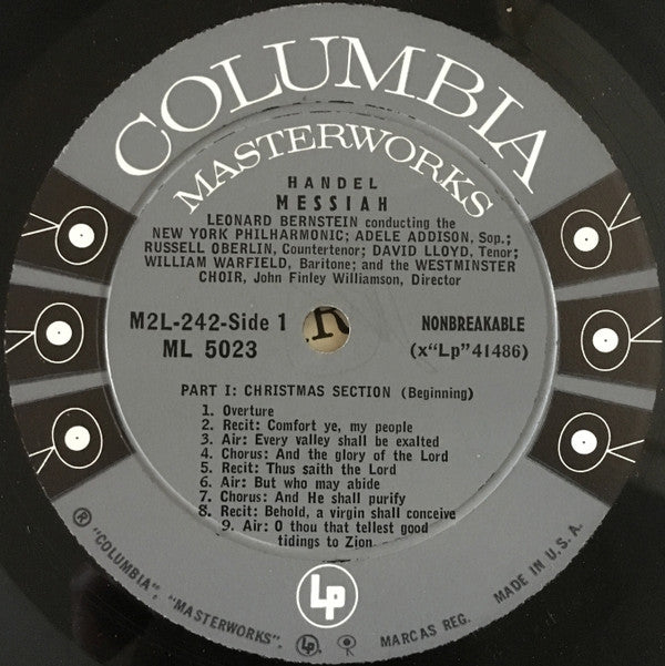 Georg Friedrich Händel, Leonard Bernstein, New York Philharmonic Orchestra, The : Messiah (LP,Mono)