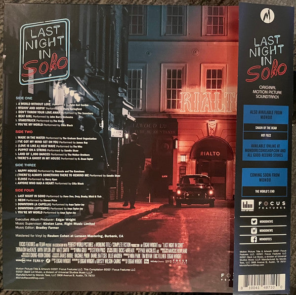 Various : Last Night In Soho (Original Motion Picture Soundtrack) (LP)