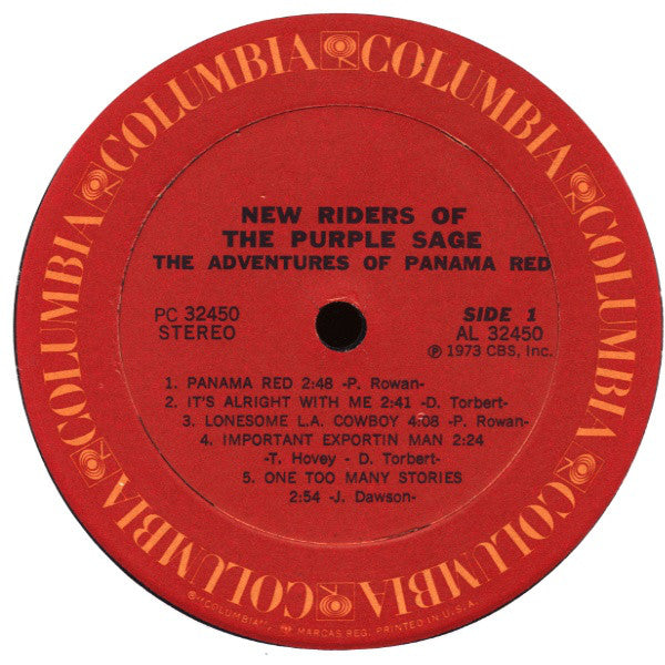 New Riders Of The Purple Sage : The Adventures Of Panama Red (Album,LP,Reissue)