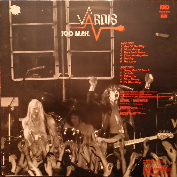 Vardis : 100 M.P.H. (LP,Album,Stereo)