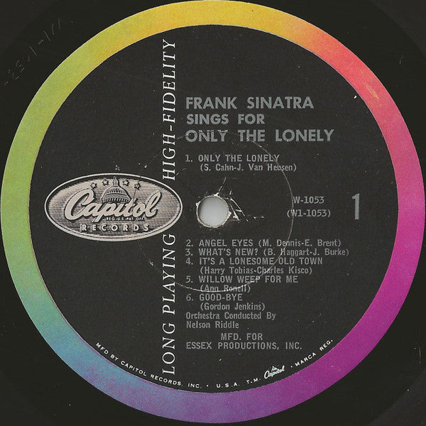 Frank Sinatra : Frank Sinatra Sings For Only The Lonely (LP,Album,Mono)