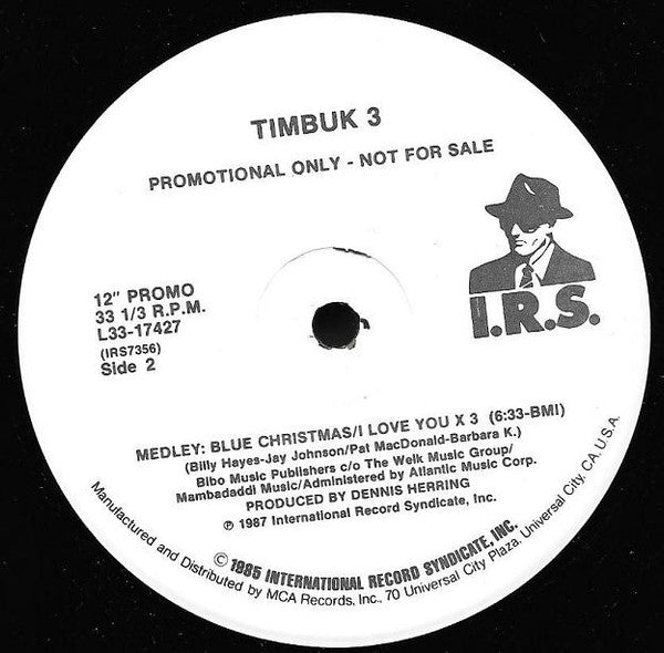 Timbuk 3 : All I Want For Christmas (12",Promo,33 ⅓ RPM)