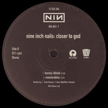 Nine Inch Nails : Closer To God (12",33 ⅓ RPM,Single)