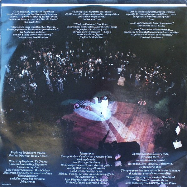 Barbra Streisand : One Voice (LP,Album,Stereo)
