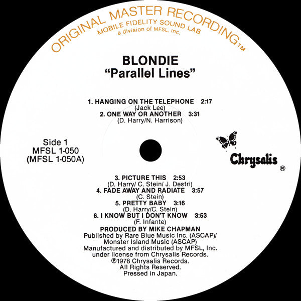 Blondie : Parallel Lines (LP,Album,Reissue,Remastered,Stereo)