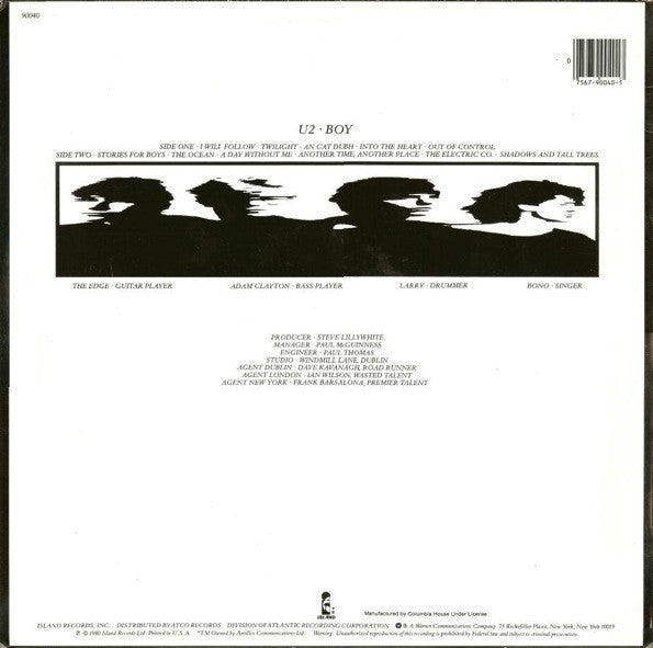 U2 : Boy (LP,Album,Club Edition,Reissue)