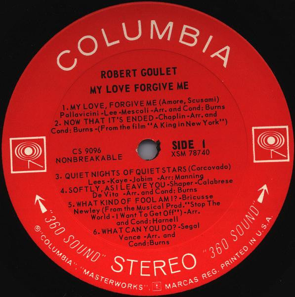 Robert Goulet : My Love Forgive Me (LP,Album,Stereo)