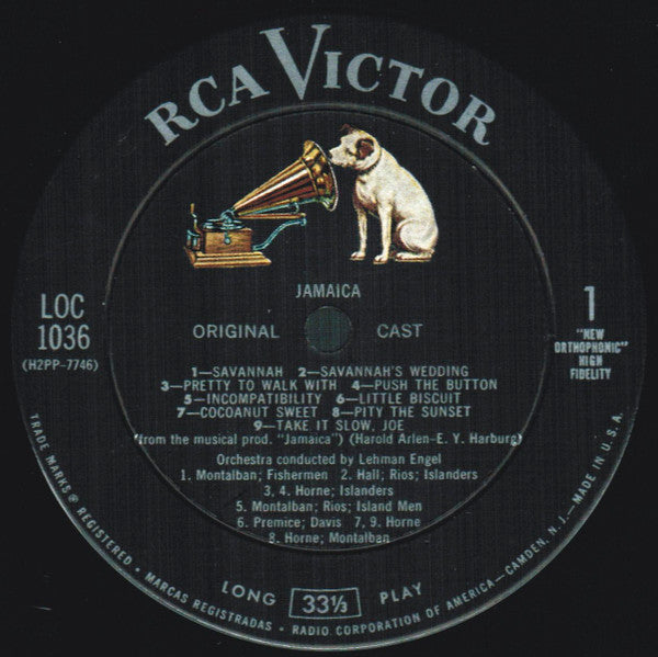 Lena Horne And Ricardo Montalban : Jamaica (LP,Mono)