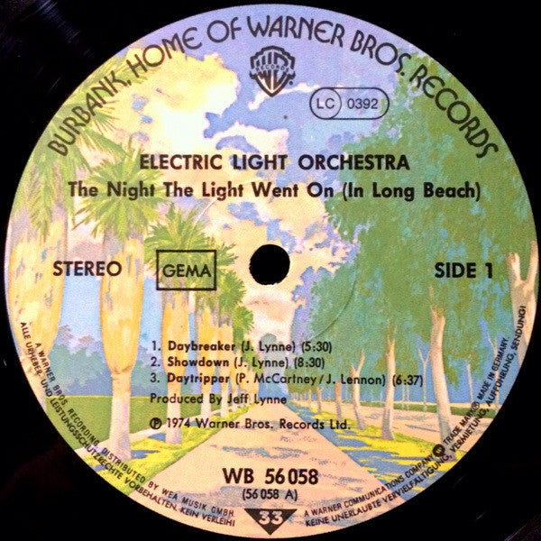 Electric Light Orchestra : The Night The Light Went On (In Long Beach) (LP,Album,Repress,Stereo)