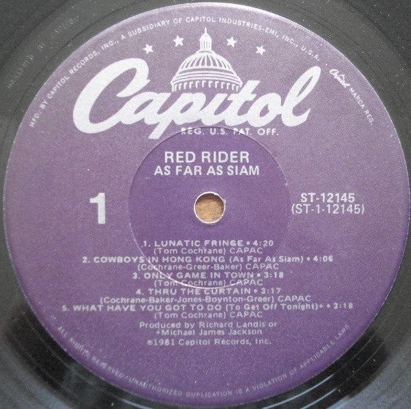 Red Rider : As Far As Siam (LP,Album)