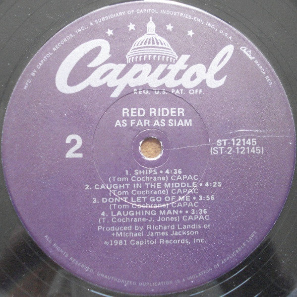 Red Rider : As Far As Siam (LP,Album)